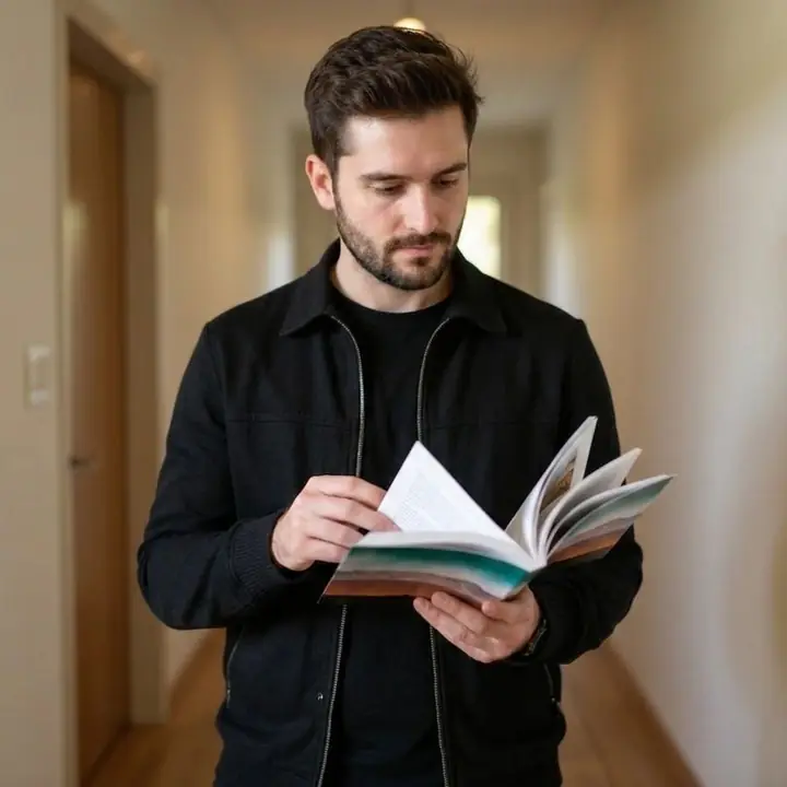 Reading a printed kikōbook travel diary